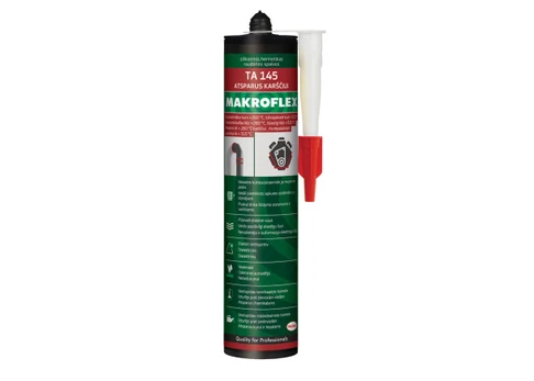 Silikonas MAKROFLEX TA145, karščiui atsparus, raudonas, 300ml