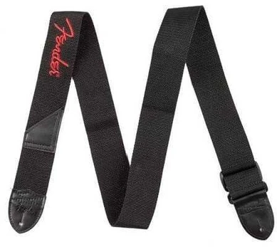 Gitaros diržas Fender 2″ BLK Raudonas LOGO