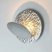 LED sieninis šviestuvas „CORONARE“, skersmuo 26 cm, sidabrinės spalvos,