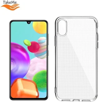 Nugarėlės dėklai iLike Samsung Galaxy A41 (A415F) Silicone case Transparent