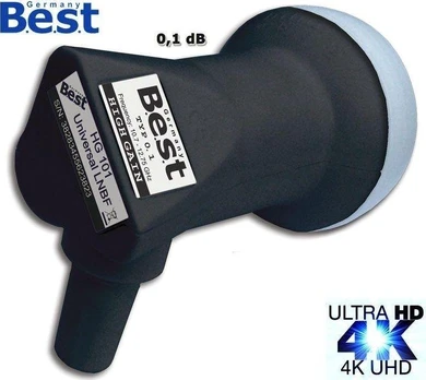 Best Konwerter Satelitarny LNB Single BEST HG 101 Ultra Juodas 0,1dB