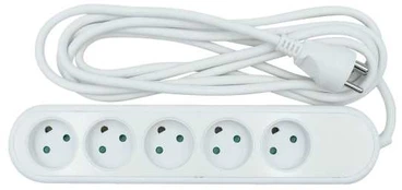 Nordic Quality 5-way socket grounded (D),3m