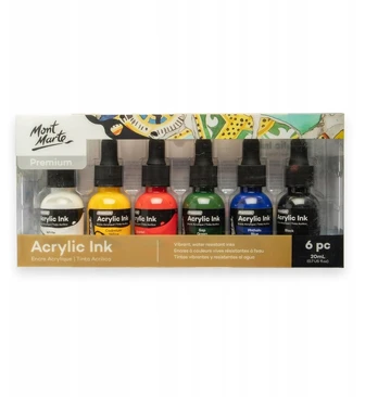 Akrilinis tušas Mont Marte 6x20ml