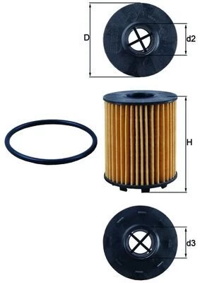 Alyvos filtras MAHLE OX371D
