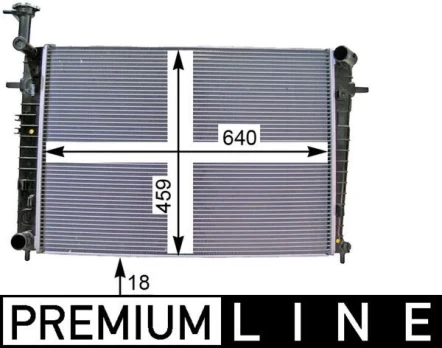 Variklio radiatorius MAHLE CR 1333 000P