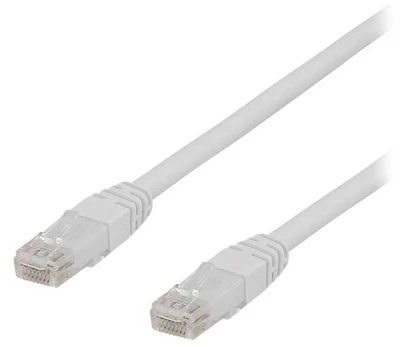DELTACO U/UTP Cat6a patchkabel, LSZH, 1,5m, Baltas