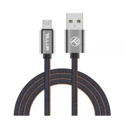 "Tellur" duomenų perdavimo kabelis, USB-Mikro USB, 1 m, džinsinis kaina