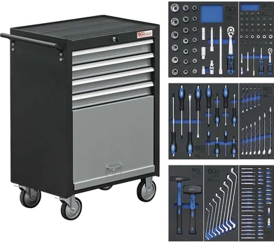 Įrankių spintelė BGS Technic 4086 | 4 stalčiai | 151VNT.