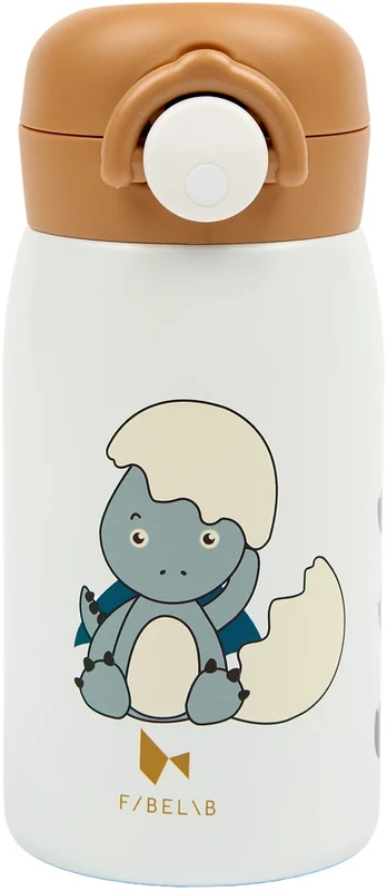 Luxkids Aps Vaikiška termo gertuvė FABELAB DINOLAND Mėlynas 320 ml