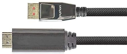 Good Connections PYTHON GC M0218 - DisplayPort 1.4 auf HDMI 2.0 A Stecker 3 m juodas - Cable - Digital/Ekranas/Video