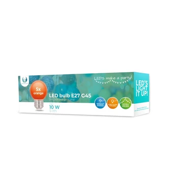 Forever Light LED Bulb E27 G45 2W 230v oranžinis 5pcs