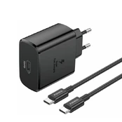 Foneng Wall charger EU62 GaN - Type C - PD 45W with Type C to Type C cable black kaina