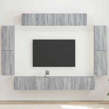 Televizoriaus spintelė 8 pcs Pilkas Sonoma