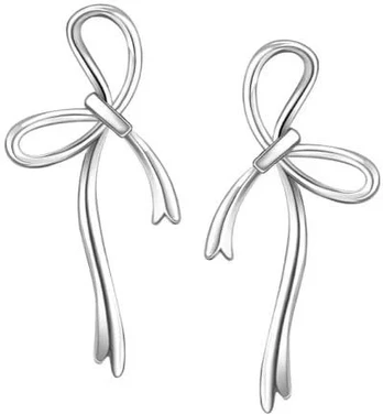Sidabriniai auskarai Ribbon