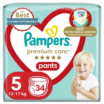 Sauskelnės PAMPERS Premium Pants, Value Pack,5 dydis, 34 vnt.