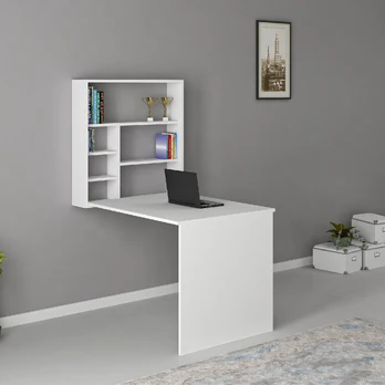 Darbo stalas, Hanah Home, baltas, 59 x 80,2 x 16, cm