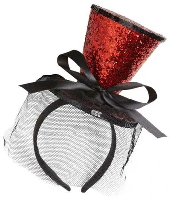 Widmann Rød glimmer mini hat