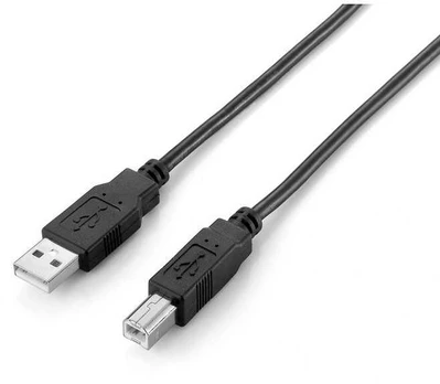 Equip USB Kabelis 2.0 A-B St/St 2.00m juodas Polybeutel