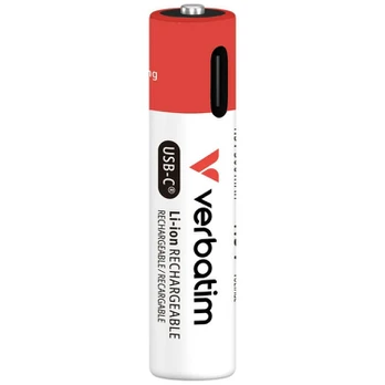 Rechargeable Batteries AAA USB-C Verbatim 4psc. 30250