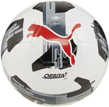 Puma Futbolo Kamuolys Orbita 6 Ms White Black 084335 02