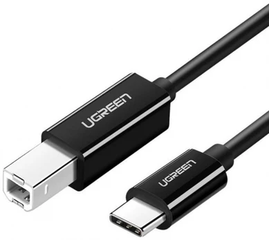 Spausdintuvo kabelis USB-C 2.0 į USB-B UGREEN US241, 1m (juodas)