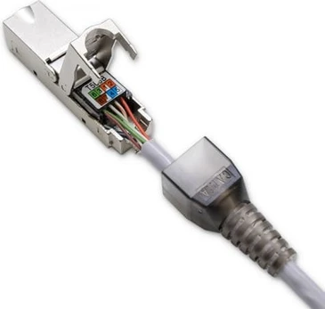 RJ45 toolless STP plug CAT6A, JACK PIN