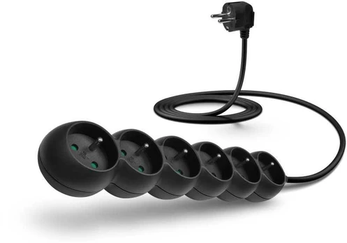 Connect IT extension cable 230 V, 6 sockets, 2m, without switch (juodas)