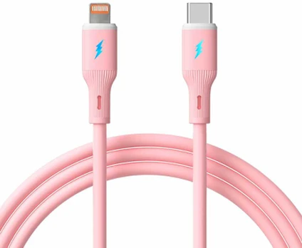 AKYGA Cable USB AK-USB-71 USB type C m / Lightning m ver. 2.0 30W 1m Rožinė Silicone