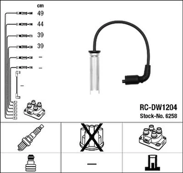 NGK 6258 Uždegimo laido komplektas