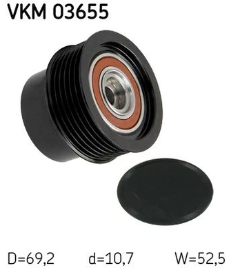 SKF VKM 03655 Freewheel alternator pulley