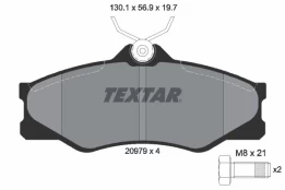 Stabdžių trinkelių rinkinys, diskinis stabdys TEXTAR 2097904 kaina