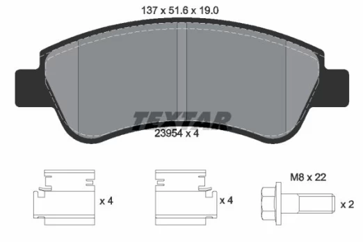 TEXTAR 2395401 Brake pad set