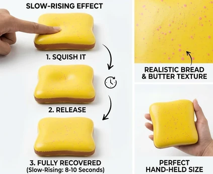 Magy Squishy bread duonos riekelė minkomas antistresinis žaislas