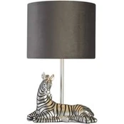 Stalinė lempa "Zebra", juoda/sidabrinė, sintetinė derva, 26 cm, E27