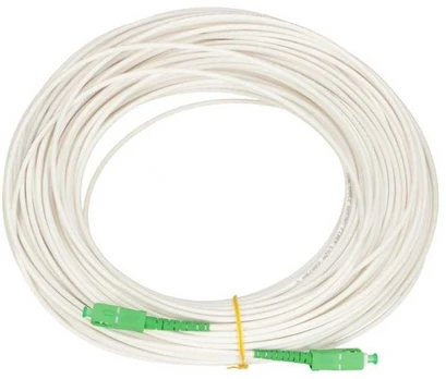 Extralink SC/APC-SC/APC | Patchcord | LSOH, Single mode, Simplex, G.657A2, 3mm, 10m, baltas