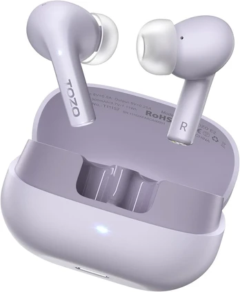 TOZO belaidės į ausis įstatomos Bluetooth 5.3 ausinės su ANC, 10 mm, 30 h, E2