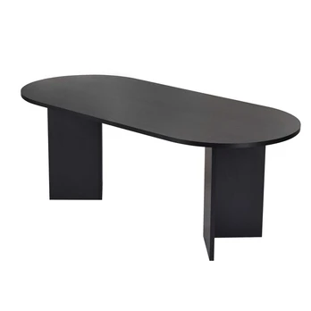 Valgomojo stalas Sabella, 200x75x90 cm, juodas