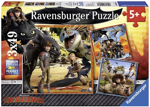 Puzzle 3x49 How to Train Your Dragon - RAVENSBURGER dėlionė