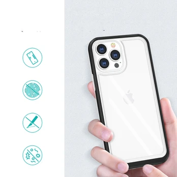 Dėklas Clear 3in1 iPhone 13 Pro juodas