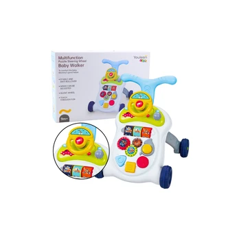 Lean Toys Interactive Walker Pusher Steering Wheel Lights Sounds