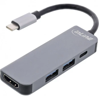 InLine multifunction hub USB 3.2, 1x USB-C, 2x USB-A, HDMI,