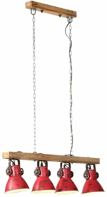 Lubinis šviestuvas, baltintas raudonas, 90x24x111cm, 25W, E27
