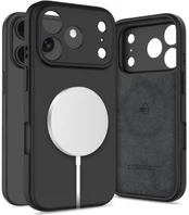 Dėklas TECH-PROTECT SILICONE MAGSAFE IPHONE 17 PRO MAX Juodas