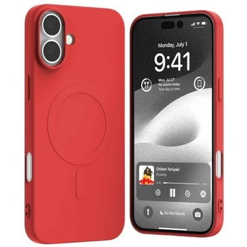Dėklas Mercury MagSafe Semi-Silicone iPhone 16 Plus 6,7" raudona |red