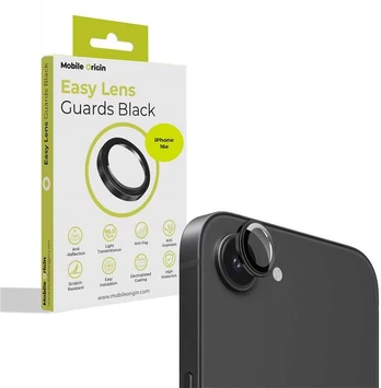 Dėklas Mobile Origin „Easy“ objektyvo apsaugos, juodos – „iPhone 16e“