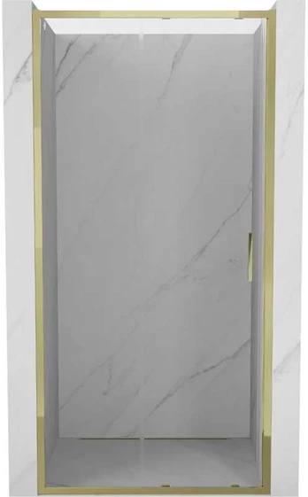 Dušo durys Mexen Exo, stumdomos, 125 cm, transparent/auksinis