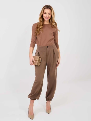 Italy Moda Kelnės-IT-SP-9995.16P-ruda