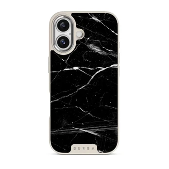 Noir Origin - Black Marble iPhone 17 Case, Elite Light (MagSafe) / Silver