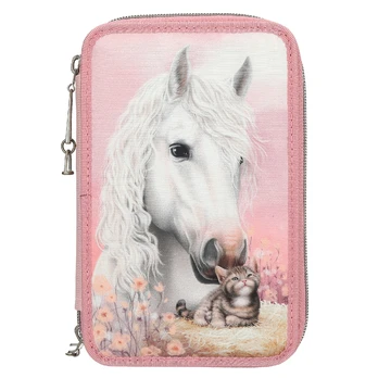Miss Melody - Triple Pencil Case TRUE FRIENDS - Rose