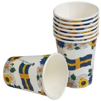 Hisabjoker Ab Svensk flag papkrus, 250 ml